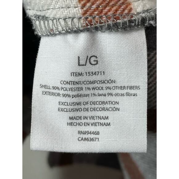 HFX Womens Shacket Flannel Plaid Jacket Pockets Large Oversized Fall Colors Snap - Picture 5 of 6